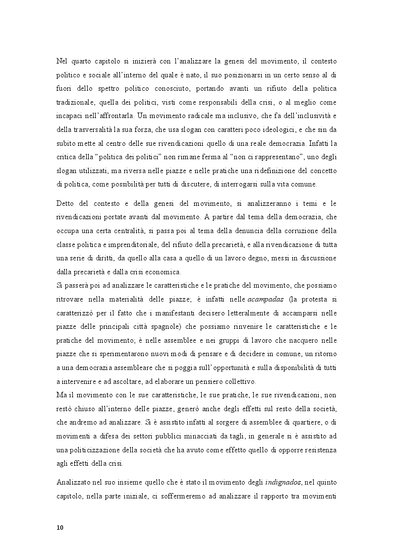 Anteprima della tesi: Movimenti sociali e democrazia nell'epoca della crisi: il caso degli indignados, Pagina 8