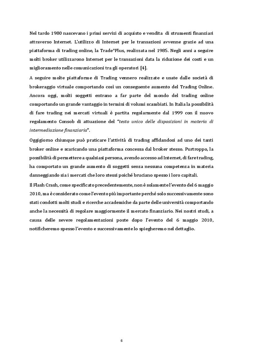 Anteprima della tesi: I Flash Crash e il comportamento degli operatori nei mercati finanziari, Pagina 4
