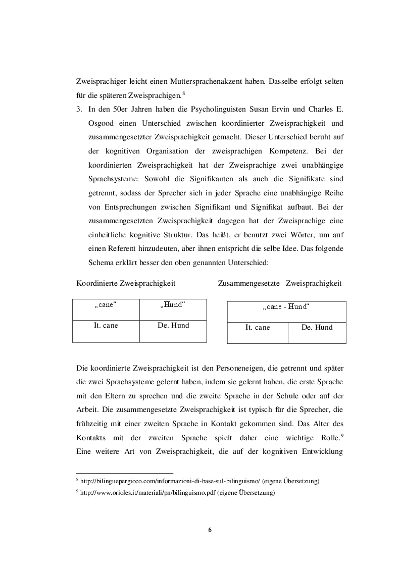 Anteprima della tesi: Die Zweisprachigkeit: Eine Ressource in der frühen Kindheit, Pagina 5