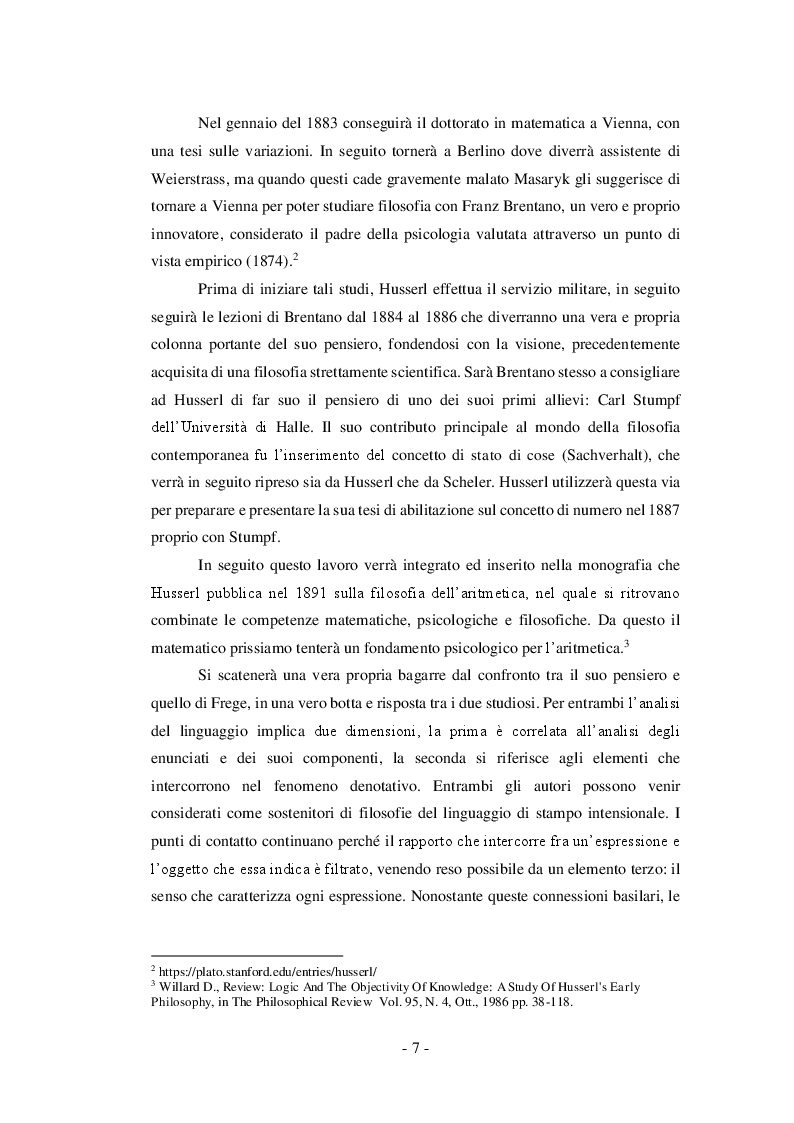 Anteprima della tesi: Il valore formativo della coscienza in Edmund Husserl , Pagina 6
