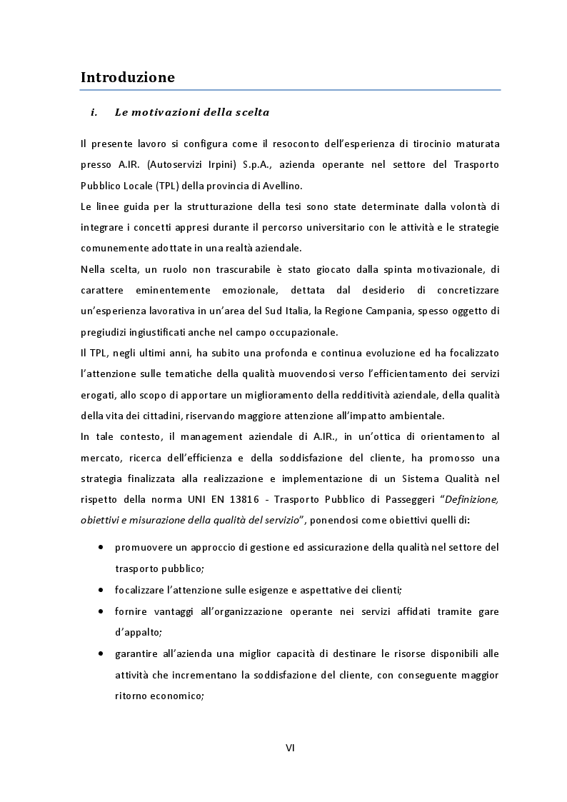 Anteprima della tesi: Analisi e Applicazione dei requisiti normativi UNI EN 13816 ad un servizio di trasporto pubblico, Pagina 3
