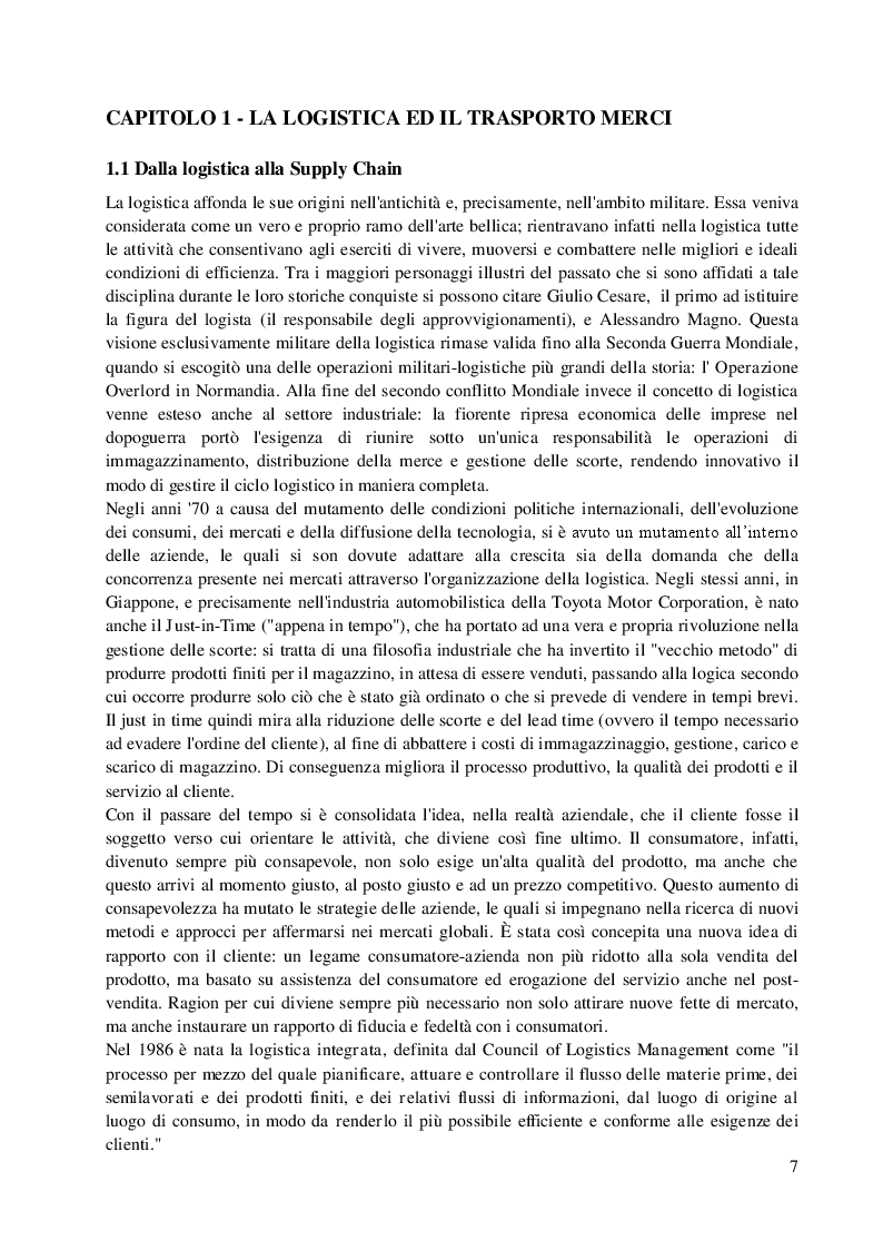 Anteprima della tesi: Il ruolo del Ce.Di. in una Supply Chain: analisi dei principali aspetti gestionali e organizzativi che influenzano l'efficienza e la competitività di una azienda, Pagina 3