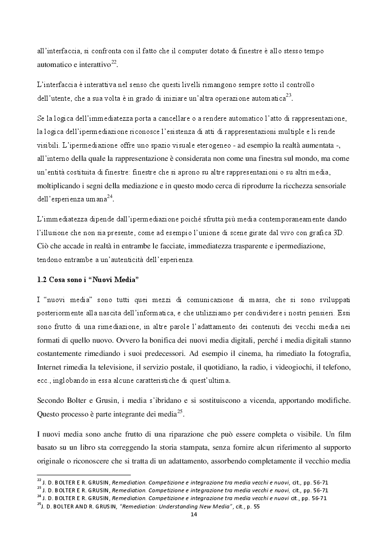 Estratto dalla tesi: Realtà Virtuale e Realtà Aumentata: definizioni a confronto
