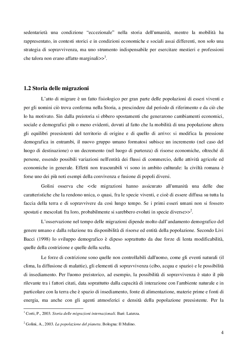 Anteprima della tesi: Immigrazione: aspetti economici e sociali, Pagina 6