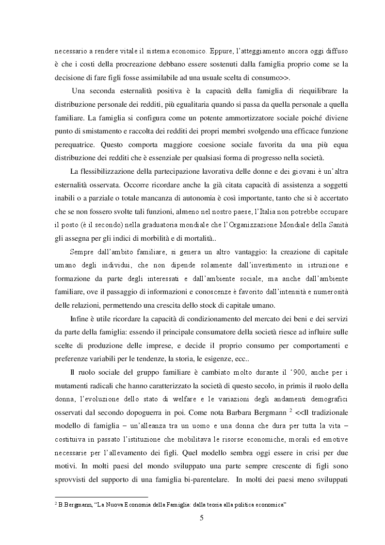 Anteprima della tesi: La Famiglia: un soggetto economico, Pagina 6