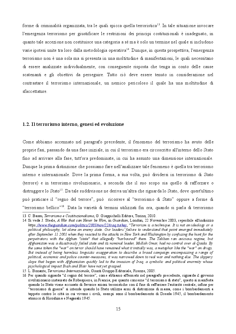 Estratto dalla tesi: La legislazione anti-terrorismo nel Regno Unito tra sicurezza pubblica e tutela dei diritti umani
