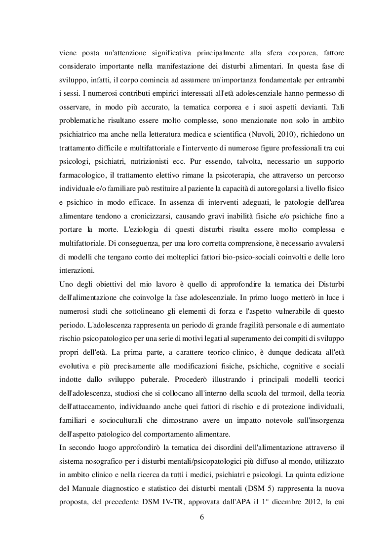 Anteprima della tesi: Disturbi alimentari e Alessitimia: studio empirico in un campione di adolescenti non referred, Pagina 3