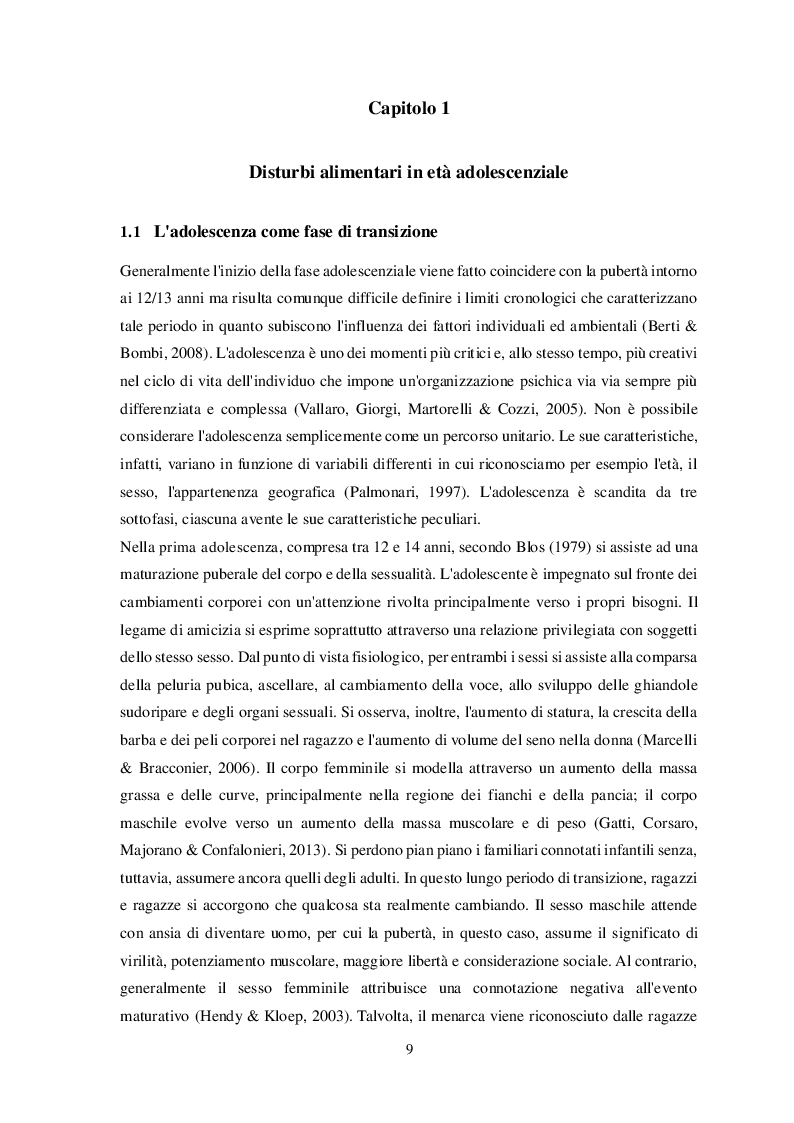 Anteprima della tesi: Disturbi alimentari e Alessitimia: studio empirico in un campione di adolescenti non referred, Pagina 6