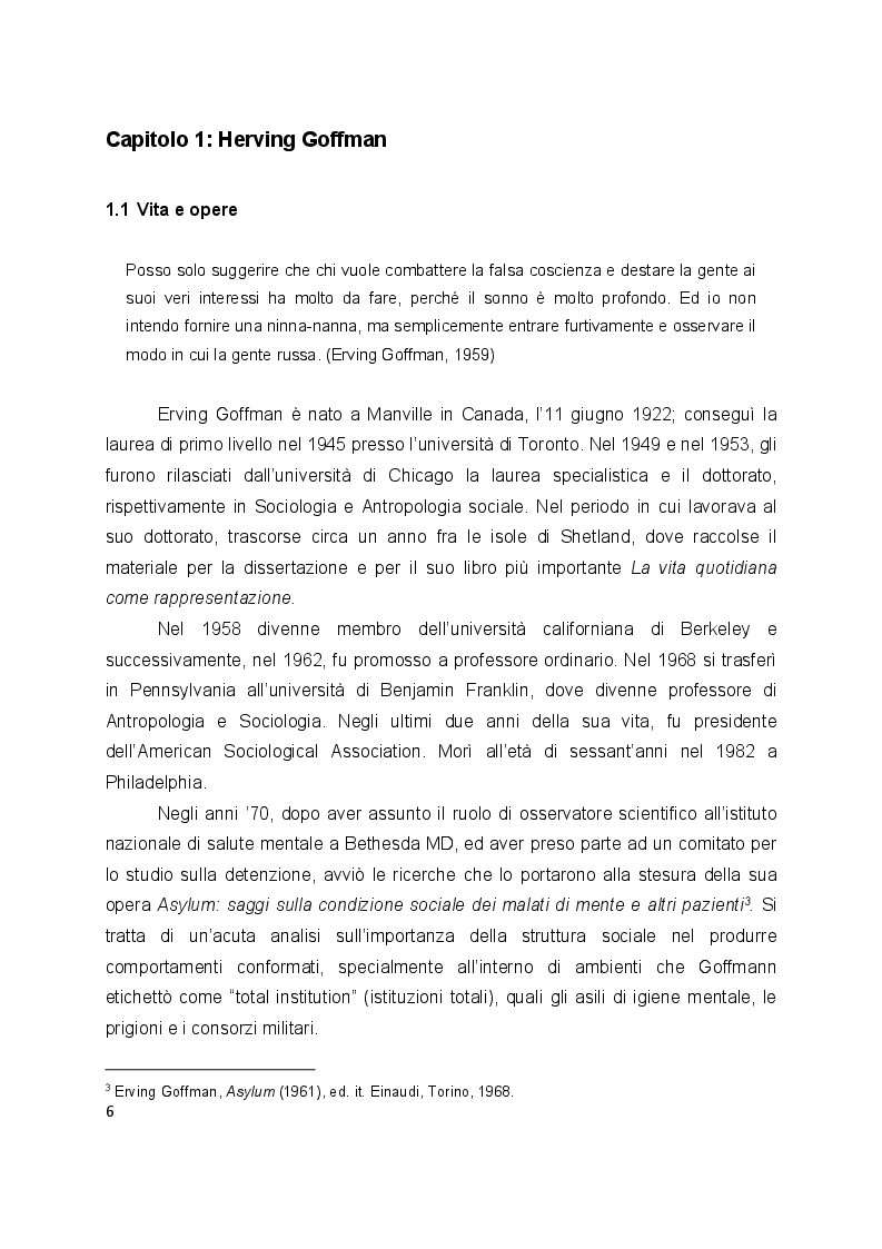 Anteprima della tesi: L'interazione secondo Erving Goffman e Harvey Sacks, Pagina 4
