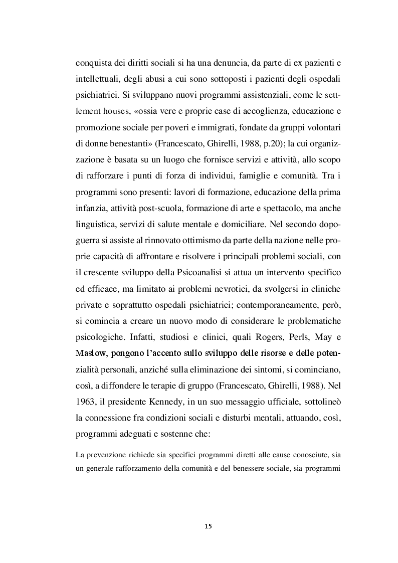 Estratto dalla tesi: La relazione educativa nelle comunità per minori e il legame con la famiglia d'origine