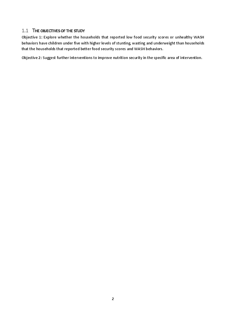 Anteprima della tesi: Baseline analysis of the underlying causes of child undernutrition in eight health-areas of Luisa - Central Kasai, Democratic Republic of Congo, Pagina 4
