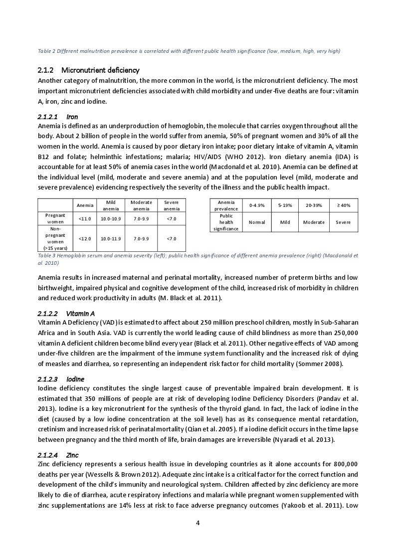 Anteprima della tesi: Baseline analysis of the underlying causes of child undernutrition in eight health-areas of Luisa - Central Kasai, Democratic Republic of Congo, Pagina 6