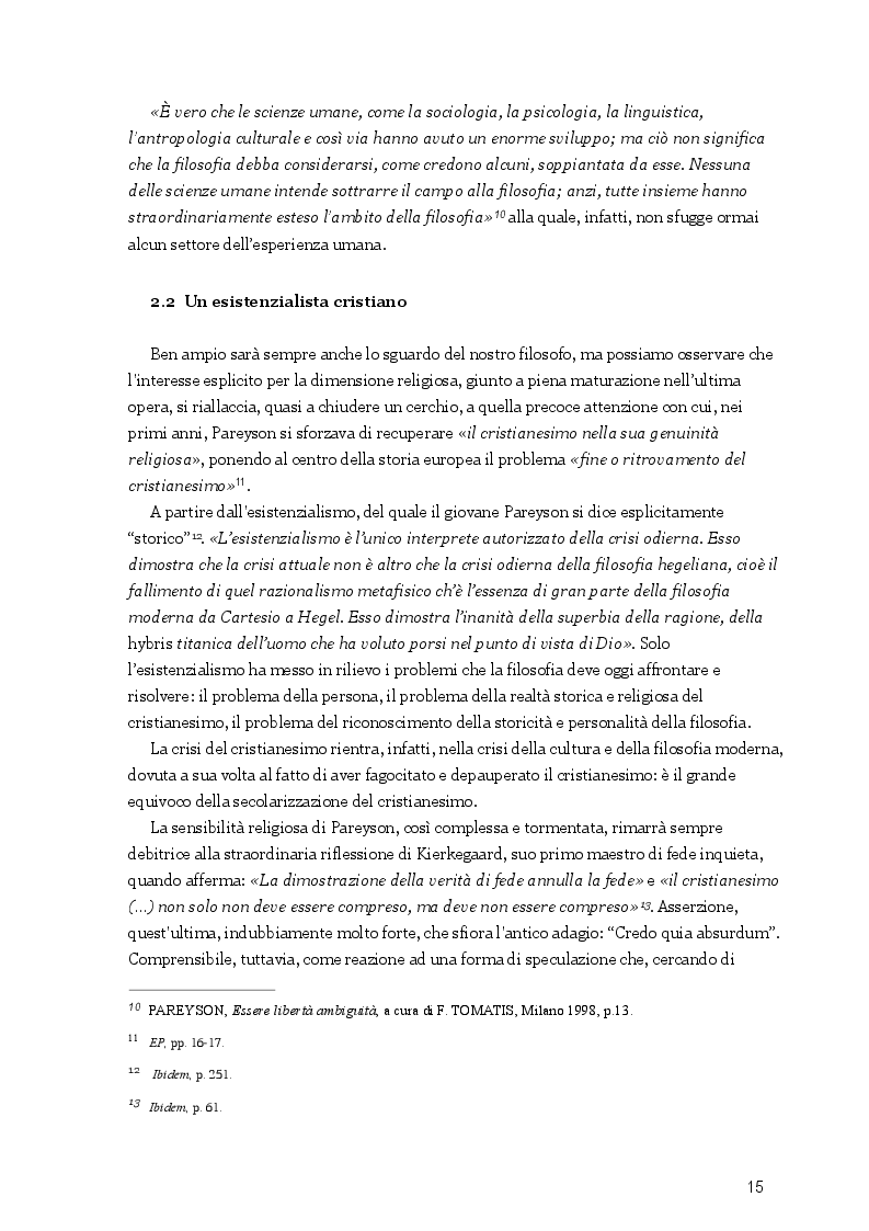 Estratto dalla tesi: La libertà del male, il male della libertà. Una riflessione sul pensiero tragico di Luigi Pareyson in rapporto alla testimonianza biblica