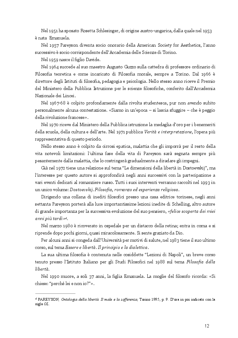 Anteprima della tesi: La libertà del male, il male della libertà. Una riflessione sul pensiero tragico di Luigi Pareyson in rapporto alla testimonianza biblica, Pagina 5