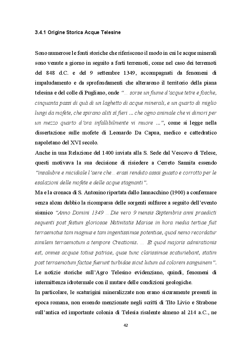 Estratto dalla tesi: Elementi Idrogeologici delle Sorgenti di Monte Pugliano (Valle Telesina, BN)