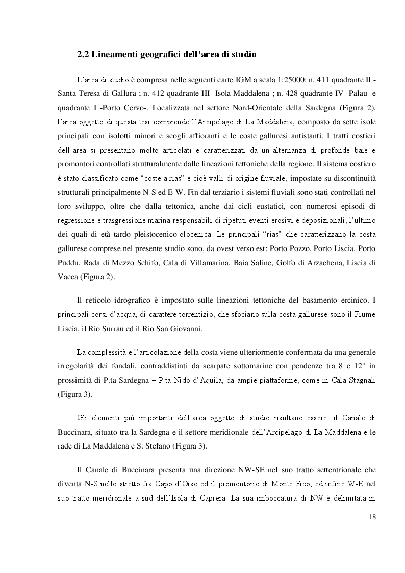 Anteprima della tesi: Mappatura morfo-sedimentologica e classificazione degli impatti antropici presenti nelle praterie di Posidonia oceanica del Canale di Buccinara (Arcipelago di La Maddalena)., Pagina 5