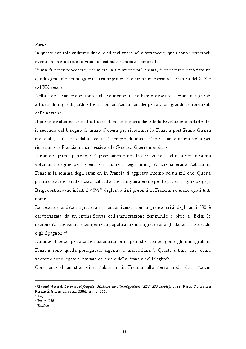 Anteprima della tesi: La crisi del modello assimilazionista in Francia, Pagina 4