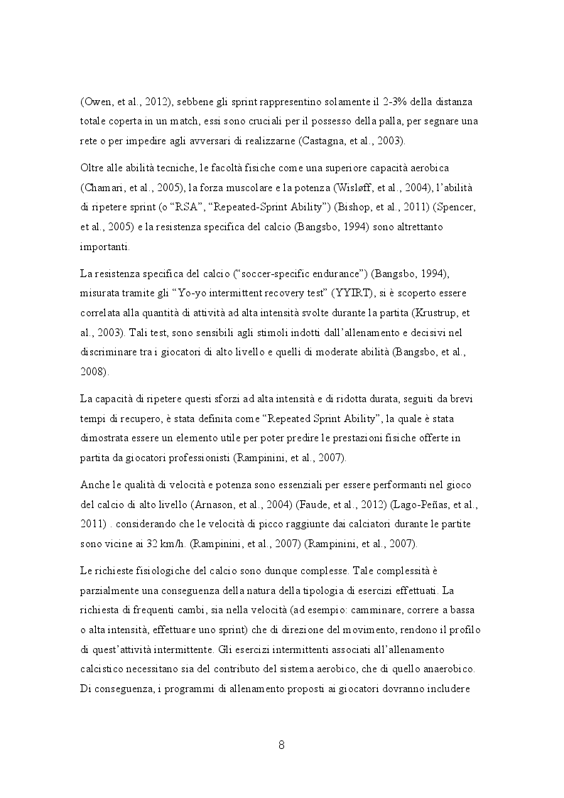Estratto dalla tesi: Efficacia e gradimento di allenamenti basati su small-sided games e sprint ripetuti nel calcio amatoriale
