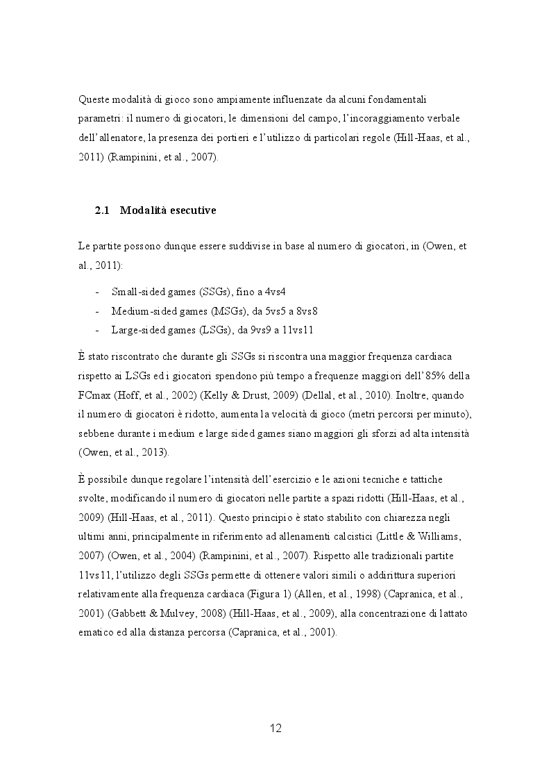 Anteprima della tesi: Efficacia e gradimento di allenamenti basati su small-sided games e sprint ripetuti nel calcio amatoriale, Pagina 4