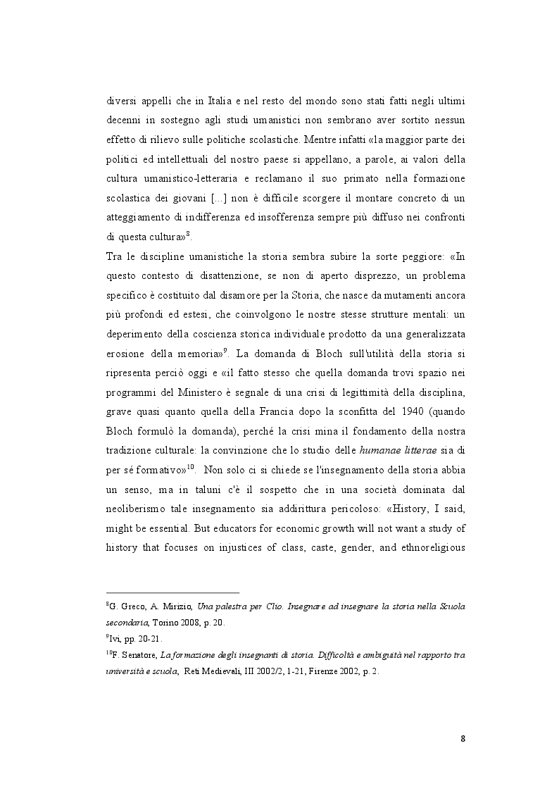 Anteprima della tesi: L'insegnamento della Storia negli Istituti Secondari di Secondo Grado nell'Italia repubblicana, Pagina 6