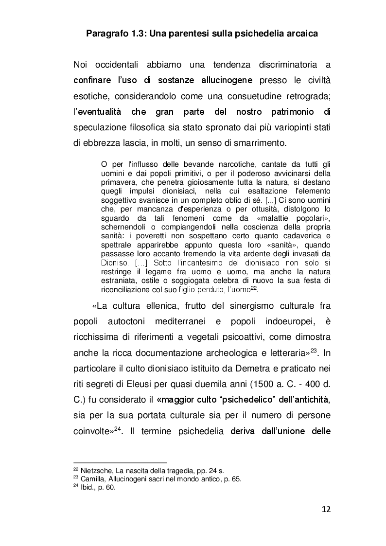 Estratto dalla tesi: Alterazioni di coscienza: tra scienza e misticismo