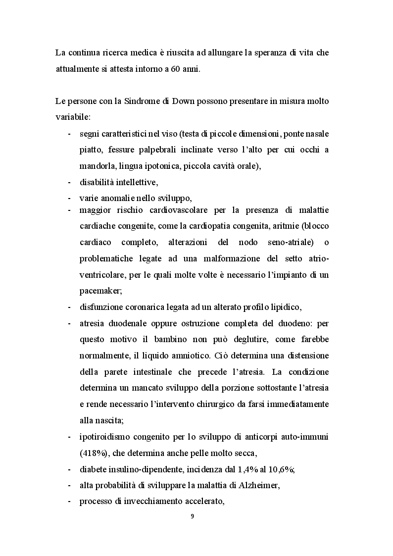 Anteprima della tesi: Basket - Yoga - Tai Chi per migliorare gli aspetti motori, cognitivi e relazionali nei bambini con Sindrome di Down, Pagina 8