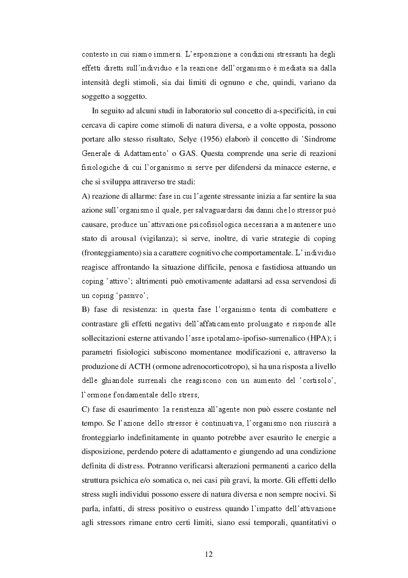 Estratto dalla tesi: IL BURNOUT - Stress emotivo nelle professioni d'aiuto
