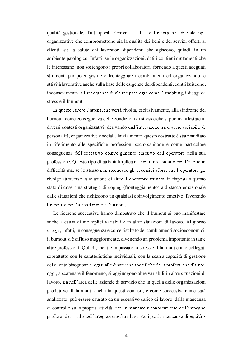 Anteprima della tesi: IL BURNOUT - Stress emotivo nelle professioni d'aiuto, Pagina 3