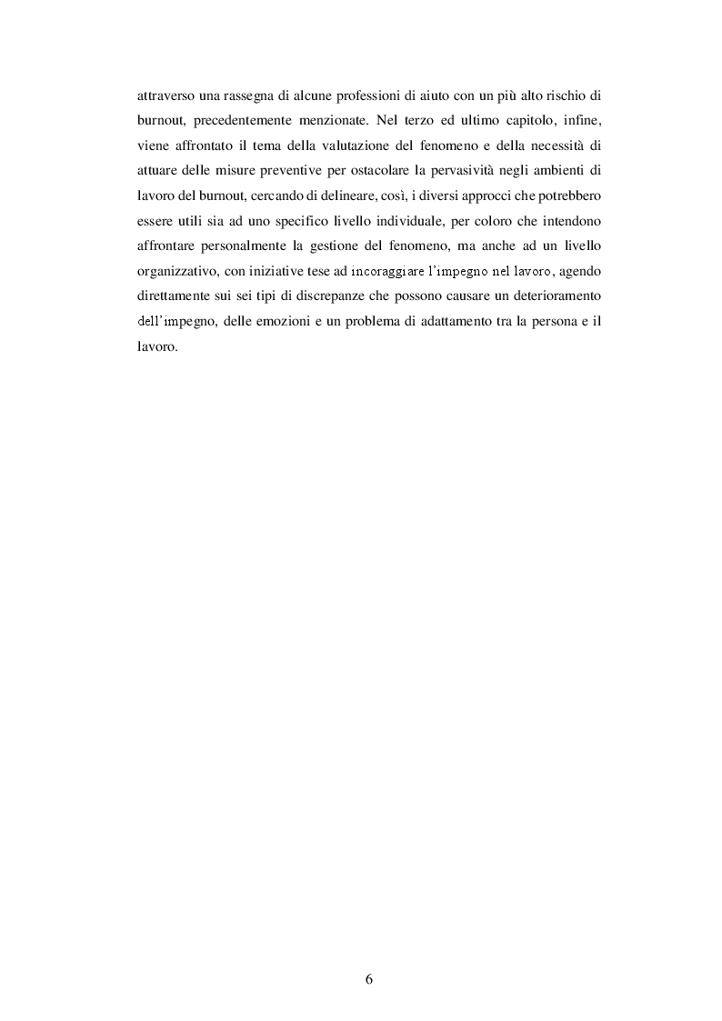 Anteprima della tesi: IL BURNOUT - Stress emotivo nelle professioni d'aiuto, Pagina 5
