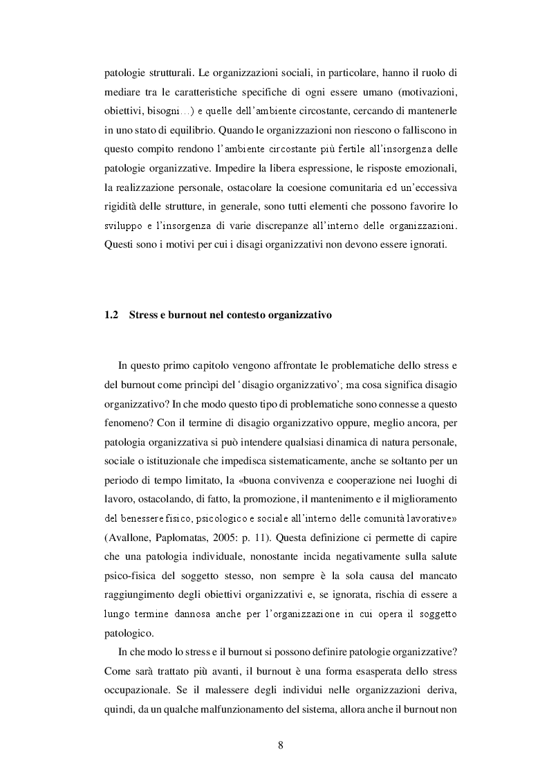 Anteprima della tesi: IL BURNOUT - Stress emotivo nelle professioni d'aiuto, Pagina 7