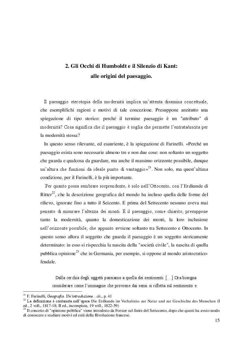 Estratto dalla tesi: Geografia e paesaggio. La Sirena di Tomasi di Lampedusa.