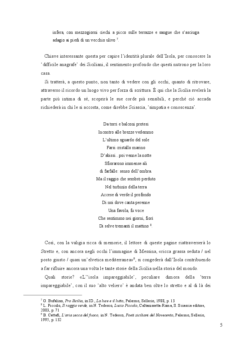 Anteprima della tesi: L'Alto Veliero oltre lo Stretto: la letteratura della Sicilia oltre le strettoie dell'esistente., Pagina 4