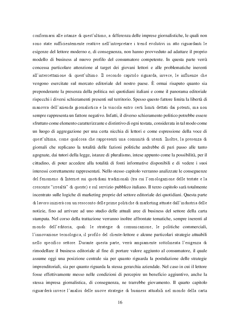 Anteprima della tesi: Un nuovo modello di business per i quotidiani. Il caso “S.E.E – il Giornale”, Pagina 3