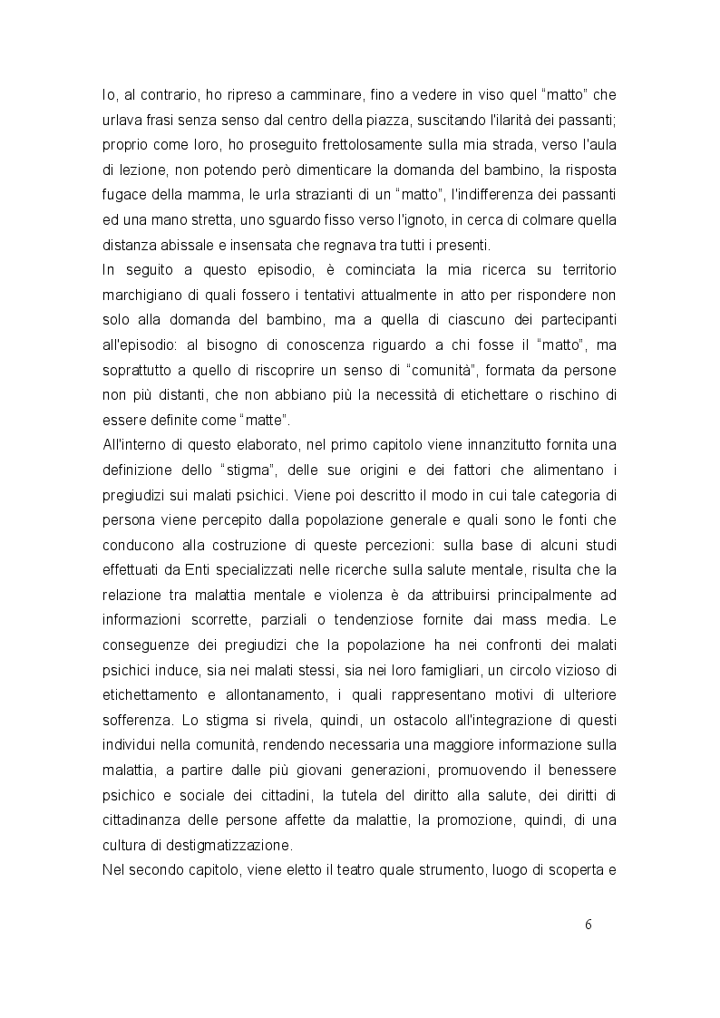 Anteprima della tesi: A scuola di salute mentale con il teatro, Pagina 3