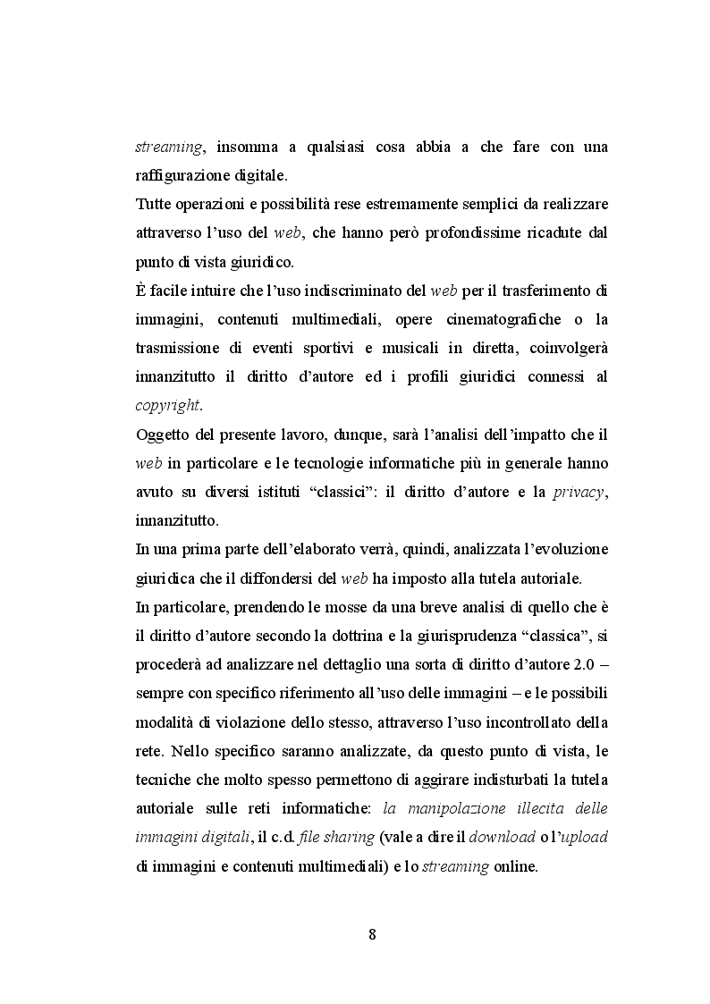 Anteprima della tesi: Le immagini ed il diritto d'autore sul web, Pagina 3