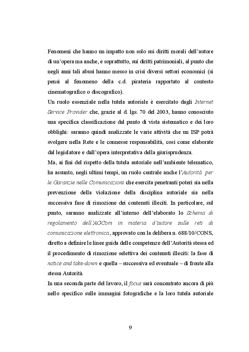 Anteprima della tesi: Le immagini ed il diritto d'autore sul web, Pagina 4