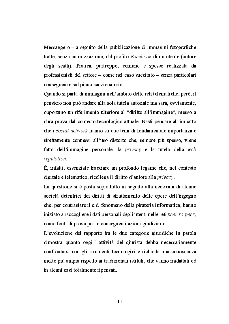 Anteprima della tesi: Le immagini ed il diritto d'autore sul web, Pagina 6