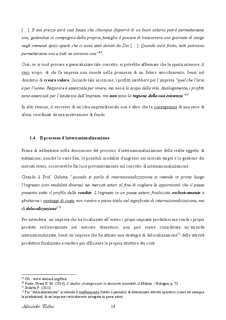 Anteprima della tesi: Analisi di fattibilità riguardante il processo d'internazionalizzazione di una PMI Italiana: il caso Confetti Pelino S.r.l., Pagina 6