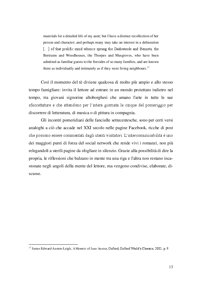 Anteprima della tesi: Mansfield Park: Jane Austen nell'epoca dei social network, Pagina 4