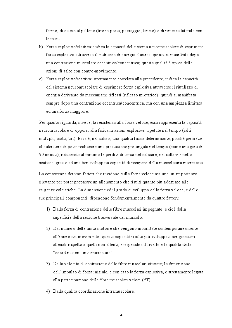 Anteprima della tesi: La forza rapida: aspetti anatomo-fisiologici e metodologie di allenamento specifiche per il calciatore moderno, Pagina 3