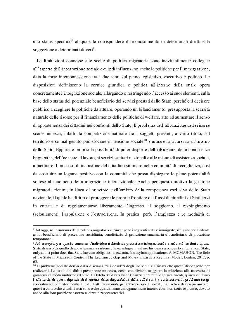 Anteprima della tesi: Il Friuli Venezia Giulia e l’attuazione della normativa dell’UE in tema di accoglienza ed integrazione dei migranti, alla luce della ripartizione delle competenze tra Stato e Regioni, Pagina 10