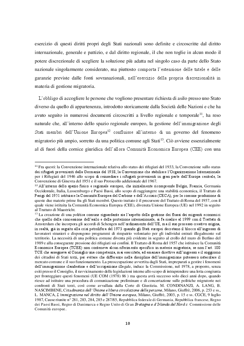 Anteprima della tesi: Il Friuli Venezia Giulia e l’attuazione della normativa dell’UE in tema di accoglienza ed integrazione dei migranti, alla luce della ripartizione delle competenze tra Stato e Regioni, Pagina 11