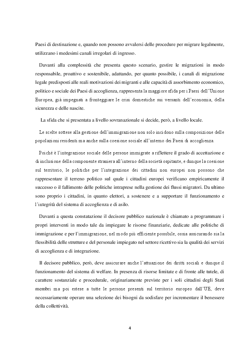Anteprima della tesi: Il Friuli Venezia Giulia e l’attuazione della normativa dell’UE in tema di accoglienza ed integrazione dei migranti, alla luce della ripartizione delle competenze tra Stato e Regioni, Pagina 5