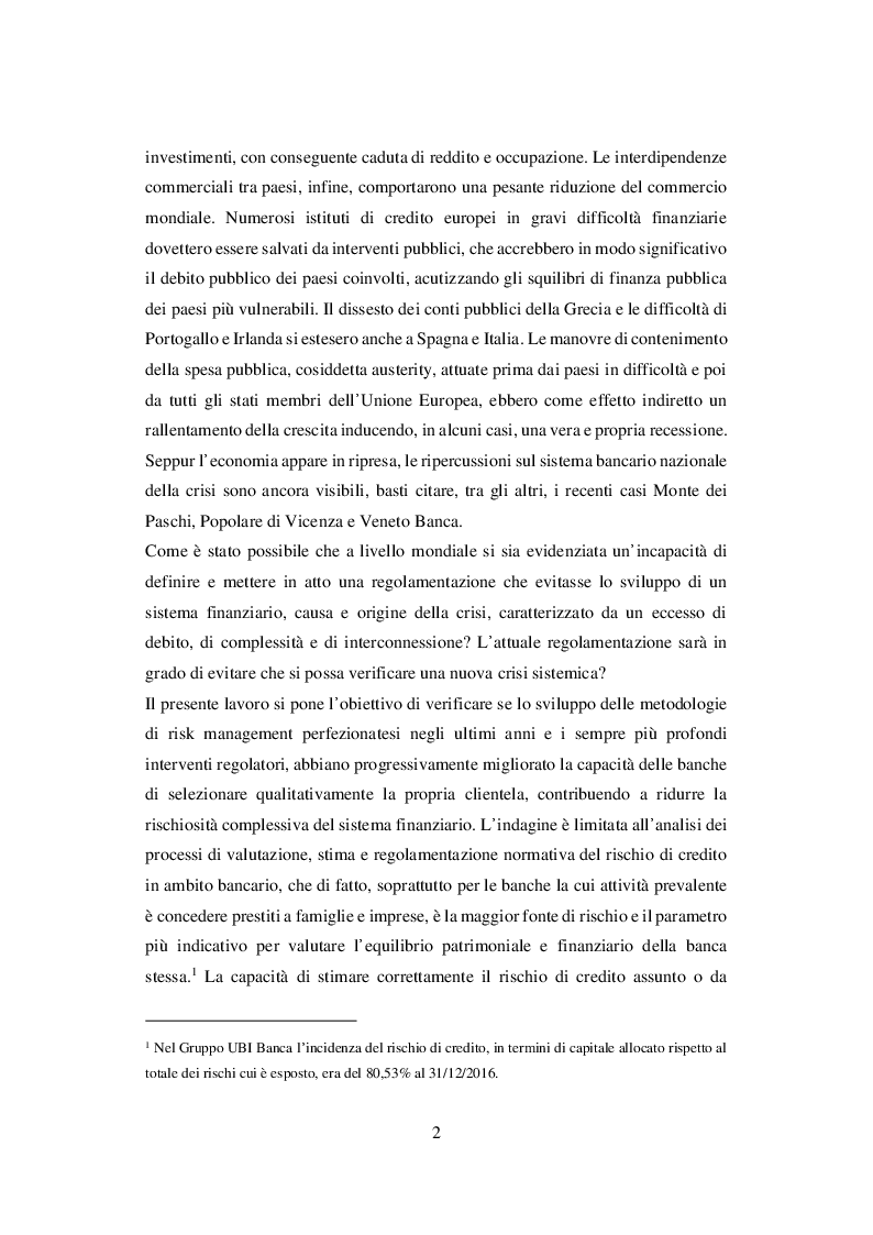 Anteprima della tesi: I Sistemi di Rating Interni: Il caso UBI Banca, Pagina 3