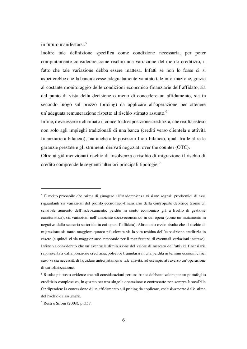 Anteprima della tesi: I Sistemi di Rating Interni: Il caso UBI Banca, Pagina 7