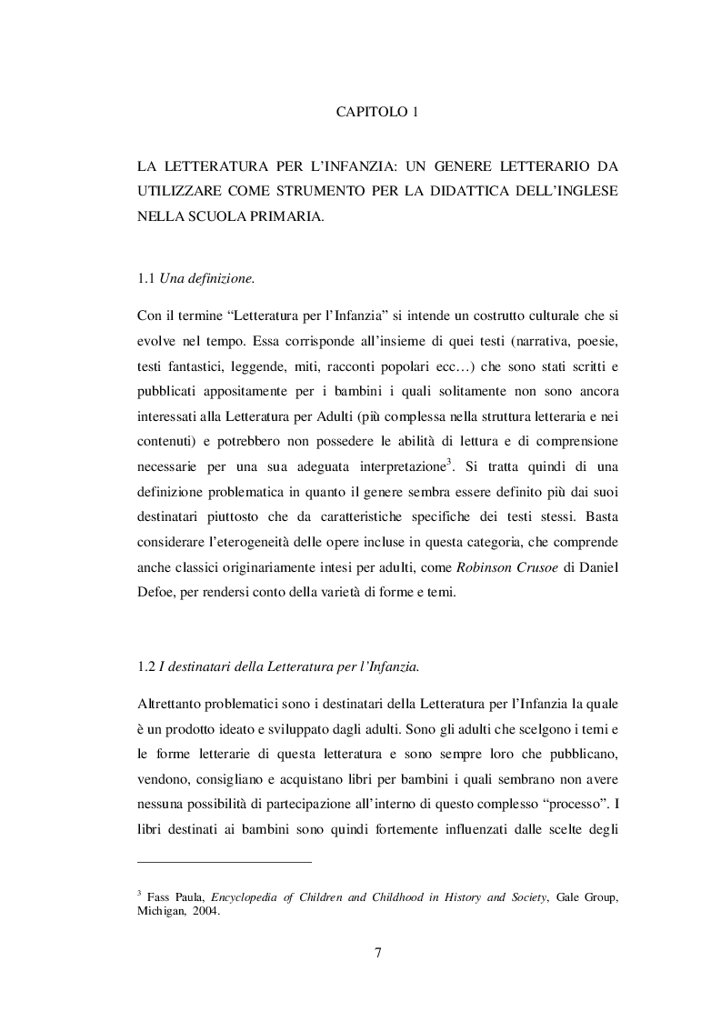 Anteprima della tesi: INSEGNARE E APPRENDERE L’INGLESE CON UN RACCONTO DI ROALD DAHL. Un progetto didattico per la scuola primaria, Pagina 5
