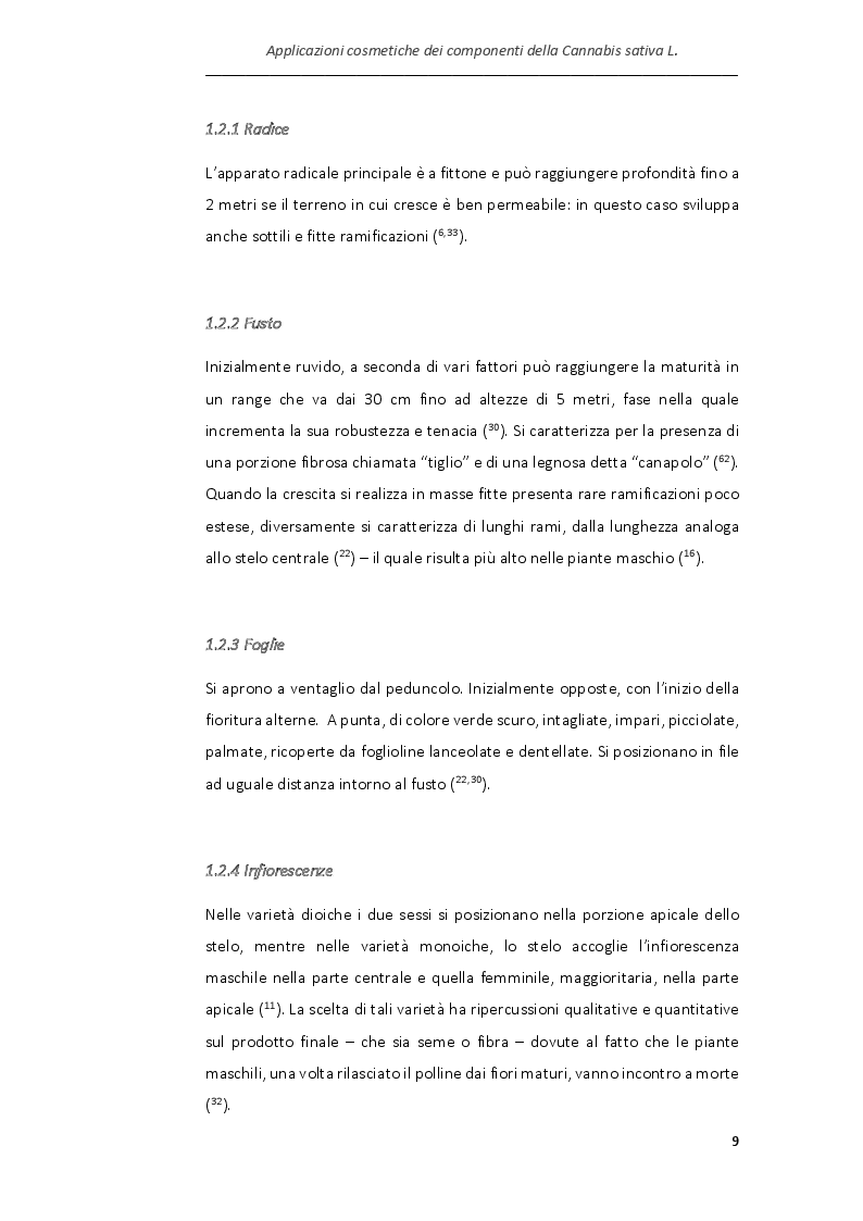 Anteprima della tesi: Applicazioni cosmetiche dei componenti della Cannabis sativa, Pagina 6