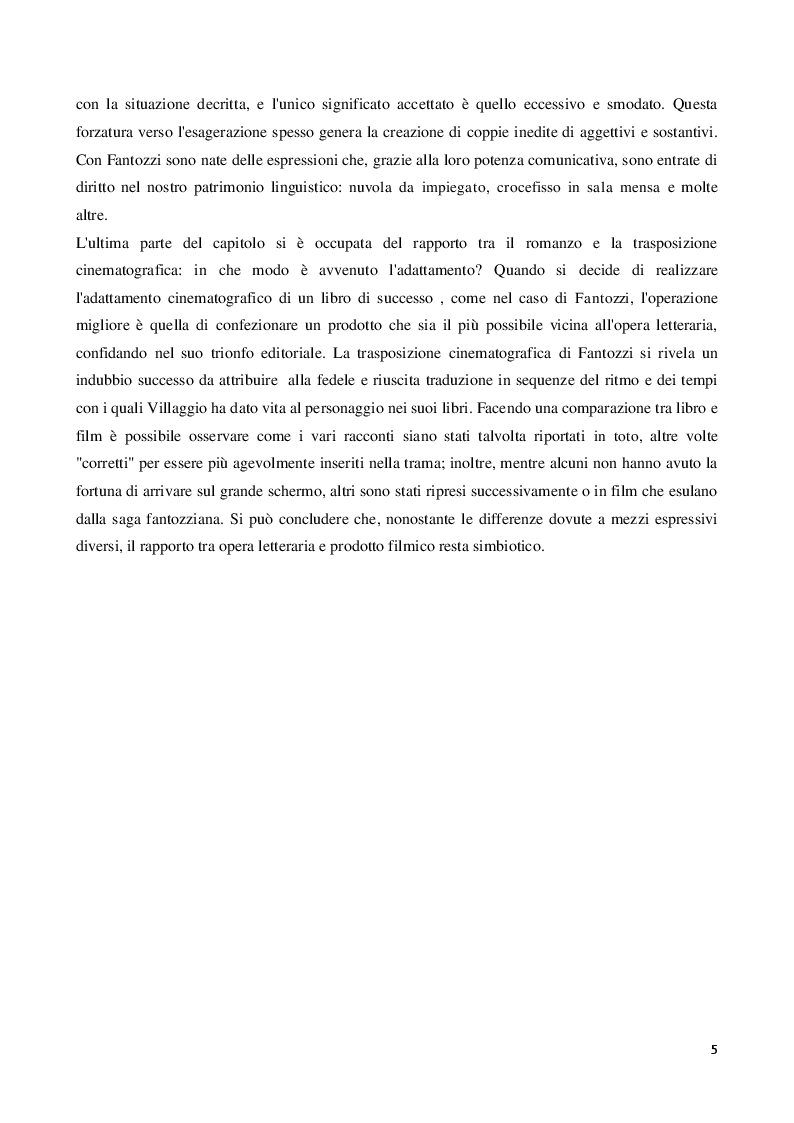 Anteprima della tesi: Viaggio all'interno della maschera comica: il linguaggio di Fantozzi, Pagina 4