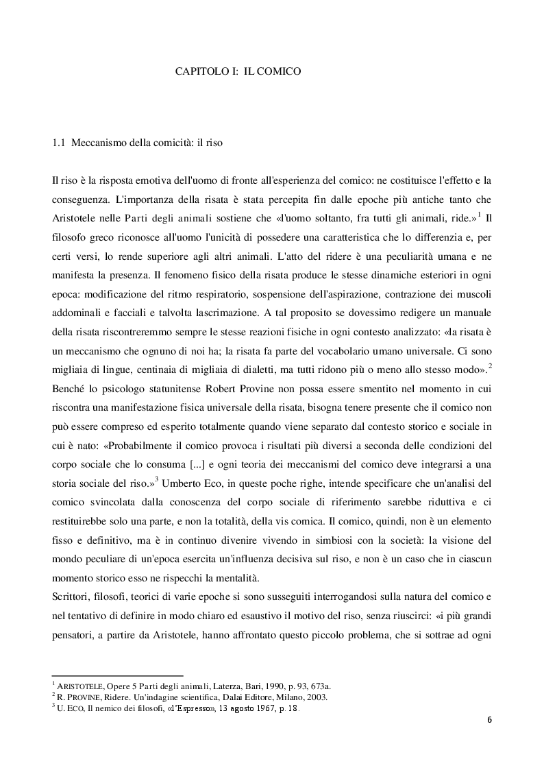 Anteprima della tesi: Viaggio all'interno della maschera comica: il linguaggio di Fantozzi, Pagina 5