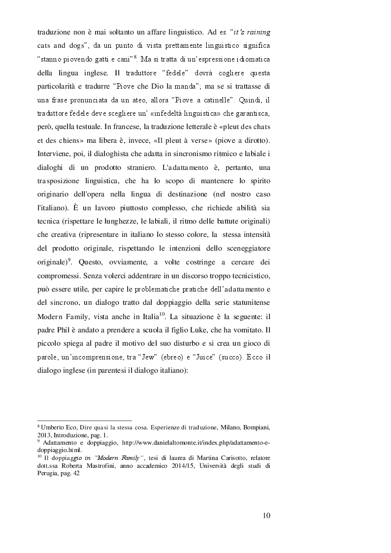 Estratto dalla tesi: DOPPIAGGIO O SOTTOTITOLAZIONE - Una scelta nell'apprendimento delle lingue straniere